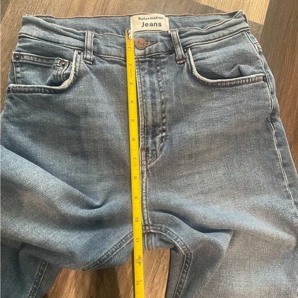 Reformation Women’s 27 Jeans High & and Skinny Rhine Slim Blue Stretch Straight - Picture 6 of 11